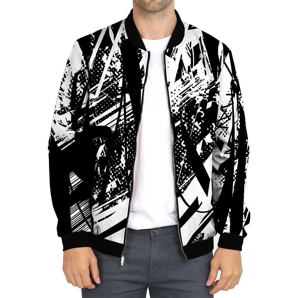 

Tops Mens Coat Outwear Pocket Polyester Print Floral S-2XL Slim Appointments Zip Bomber Collarless Fashionable