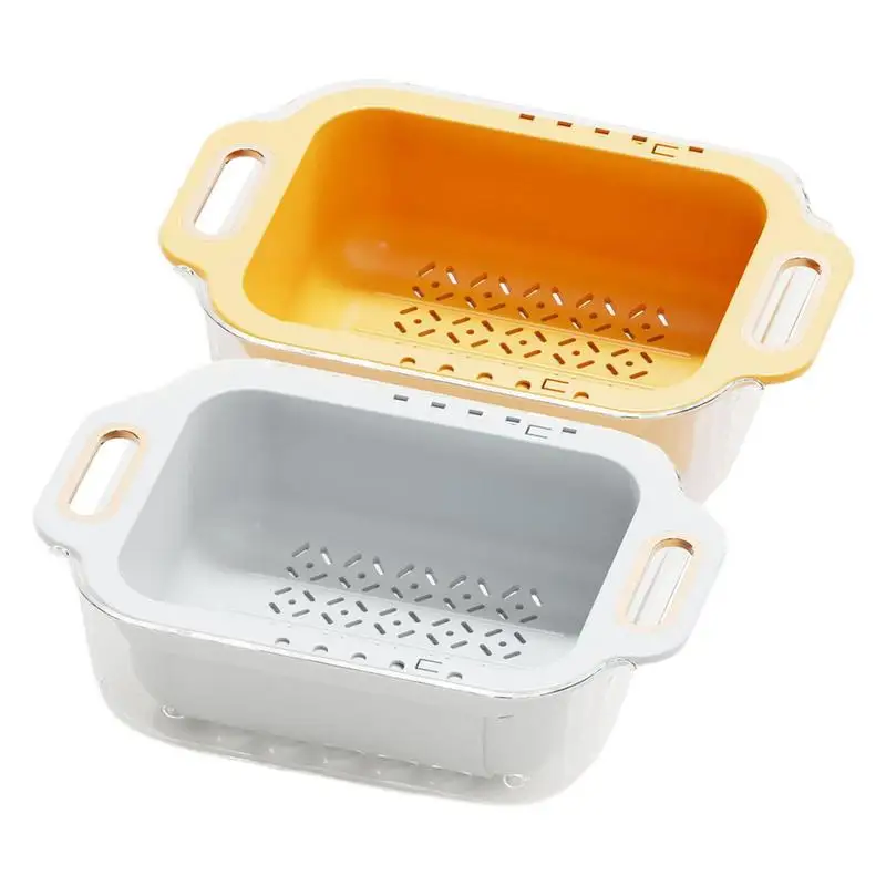 Double Drain Basket Storage Basket Strainers Most Sinks Portable Vegetable Fruit Washing Basket Cleaning Kitchen Acessories
Double Drain Basket Storage Basket Strainers Most Sinks Portable Vegetable Fruit Washing Basket Cleaning Kitchen Acessories