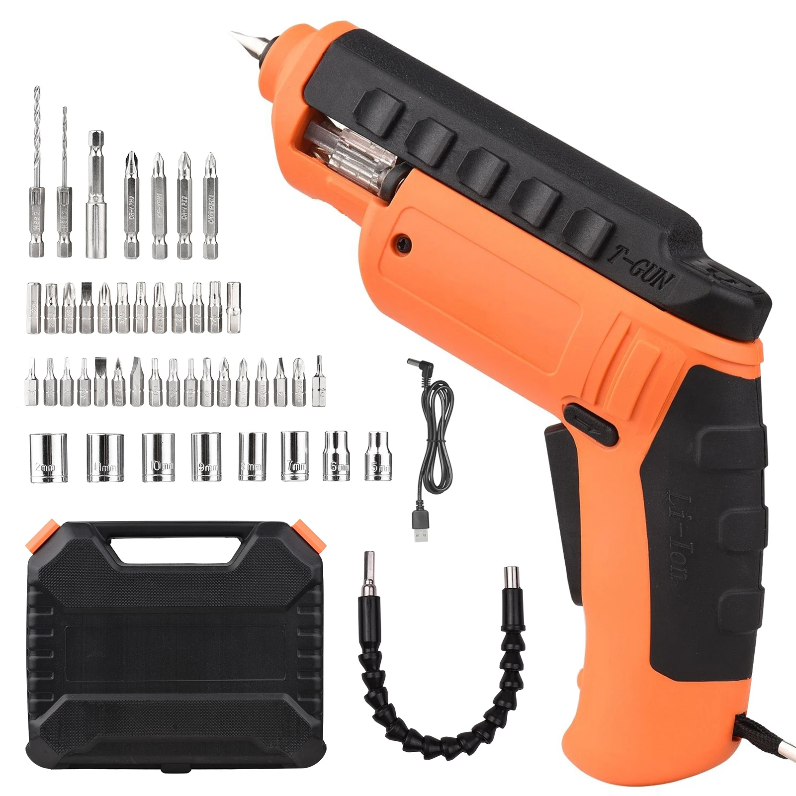 47PCS Screwdriver with Case 6 N.m Cordless Screwdrivers with Rotatable Head 32 Screw Bits Rechargeable Power Drill Screw Driver
47PCS Screwdriver with Case 6 N.m Cordless Screwdrivers with Rotatable Head 32 Screw Bits Rechargeable Power Drill Screw Driver