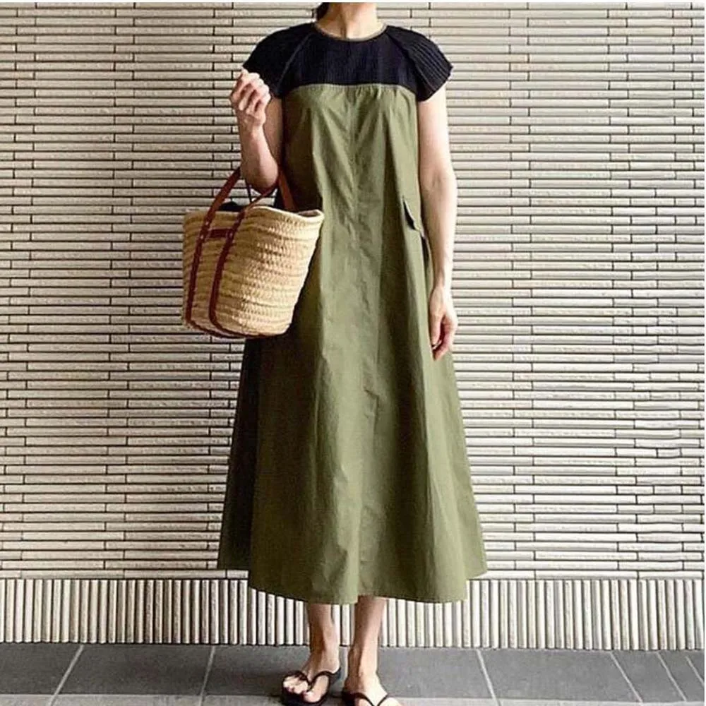 Dress Patchwork Shorts Sleeve Loose Panel Contrast Dress Korea Japan Elegant Chic 2022 Summer New
Dress Patchwork Shorts Sleeve Loose Panel Contrast Dress Korea Japan Elegant Chic 2022 Summer New