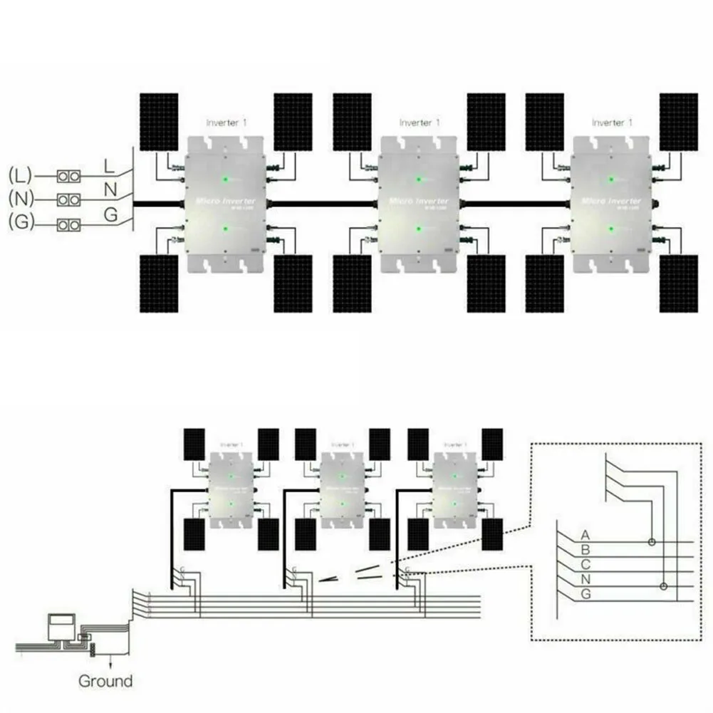 Solar Inverter Grid Tie 1200W Waterproof Inverter Solar Power Generation System Accessories Grid-connected 22-60V 230V Inverter
Solar Inverter Grid Tie 1200W Waterproof Inverter Solar Power Generation System Accessories Grid-connected 22-60V 230V Inverter