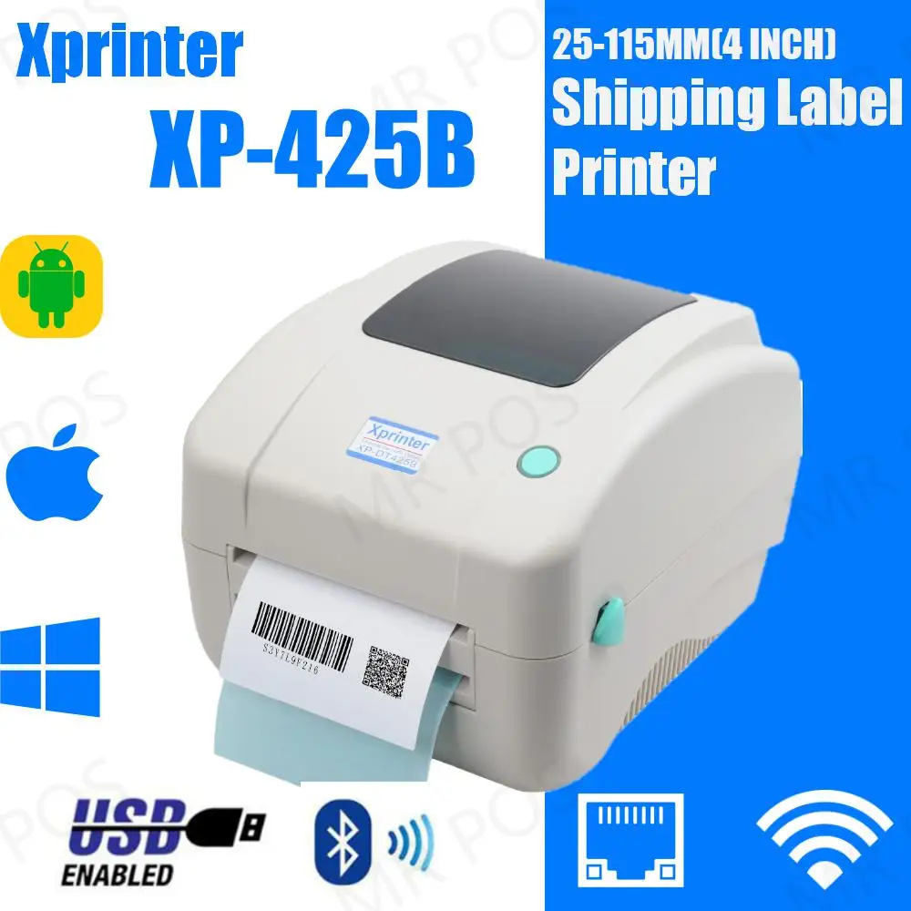 Xprinter Label Barcode Printer Thermal Receipt Printer Bar Code Printer 20mm-100mm With Auto Stipping XP-DT425B
Xprinter Label Barcode Printer Thermal Receipt Printer Bar Code Printer 20mm-100mm With Auto Stipping XP-DT425B