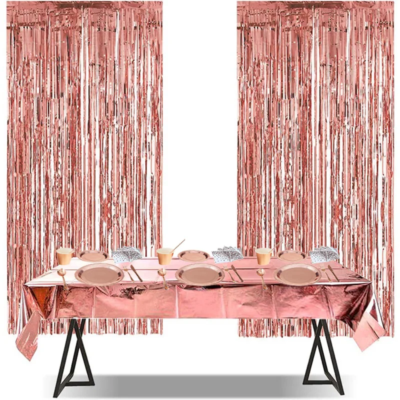 High Quality Rose Gold Plated Party Tableware Tablecloth Balloons Curtain Paper Cup Tray Adult Party Wedding Decoration Supplies 
High Quality Rose Gold Plated Party Tableware Tablecloth Balloons Curtain Paper Cup Tray Adult Party Wedding Decoration Supplies