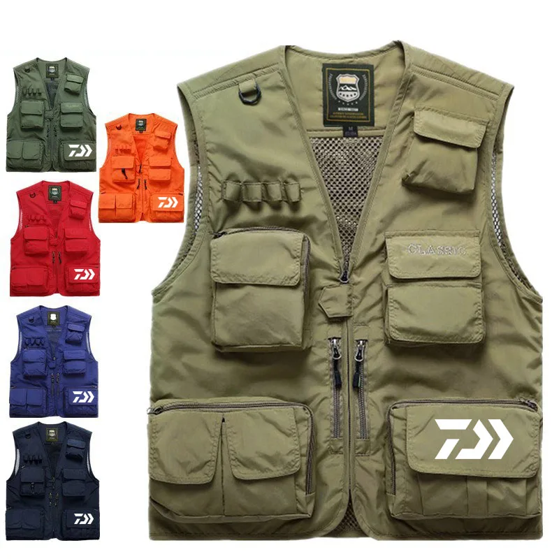 Летняя мужская Спортивная жилетка для рыбалки на открытом воздухе с несколькими карманами быстросохнущие дышащие тонкие рыболовные жилет... 
Летняя мужская Спортивная жилетка для рыбалки на открытом воздухе с несколькими карманами быстросохнущие дышащие тонкие рыболовные жилет...