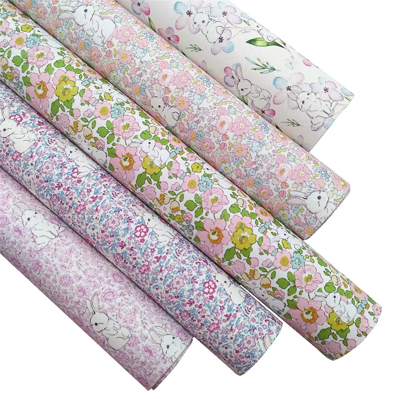 Милые кролики, искусственная замша, кожа под заказ, фетровая подкладка для пуговиц, бантов, сделай сам, ремесло, 8,2x11,4 дюйма, SJ561