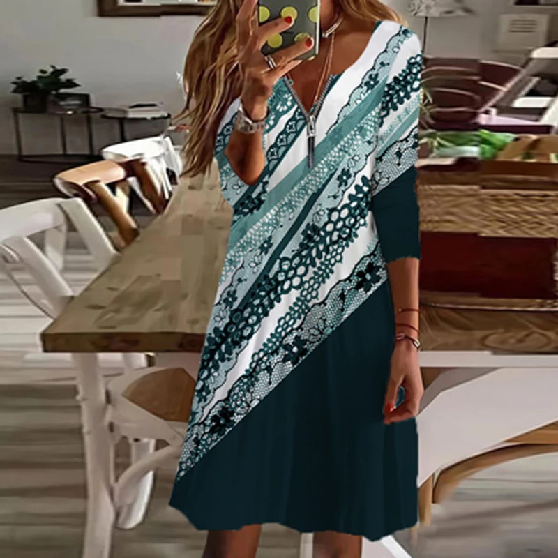 Женское винтажное платье-пуловер на молнии, элегантное офисное Повседневное платье с длинным рукавом и V-образным вырезом, праздничное пляж...
Женское винтажное платье-пуловер на молнии, элегантное офисное Повседневное платье с длинным рукавом и V-образным вырезом, праздничное пляж...