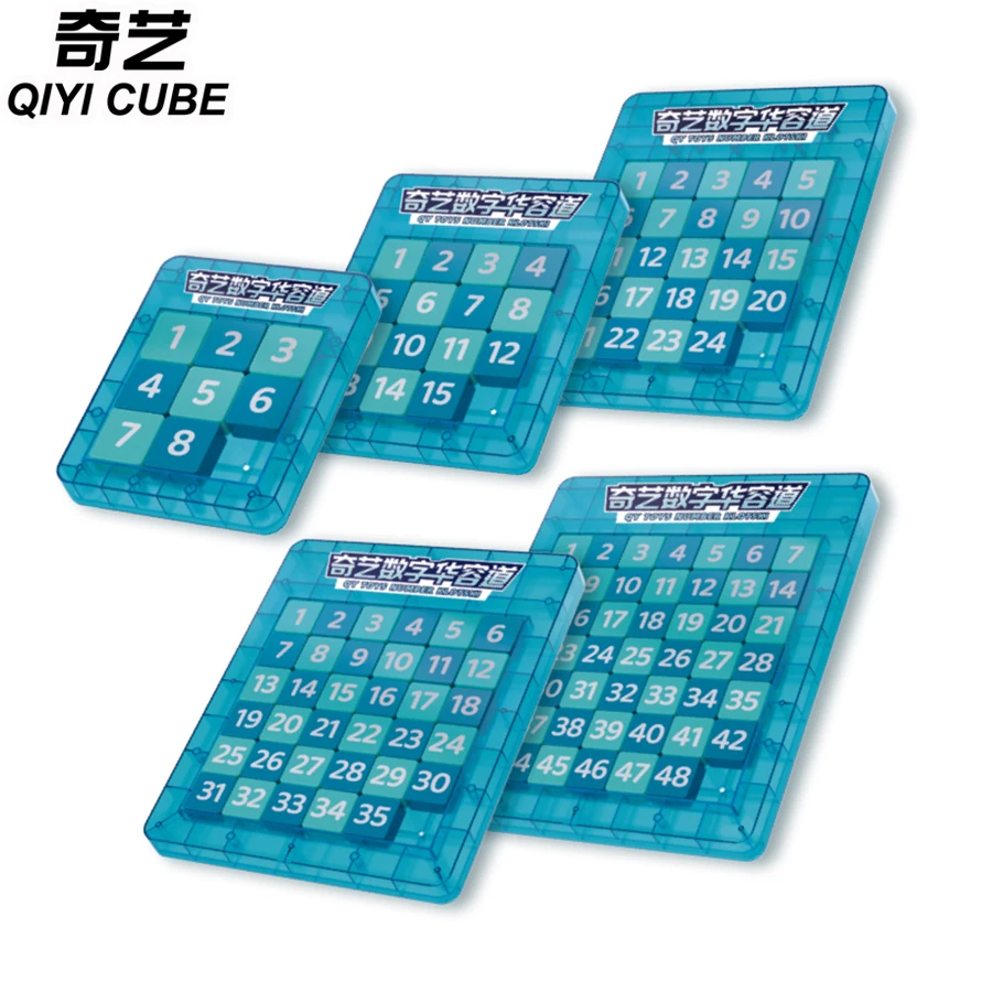 

Qiyi Cube Magnetic Number Klotski Ice Blue Huarong Road Chinese Sliding Block 3x3 4x4 5x5 6x6 7x7 Professional Educational Toys