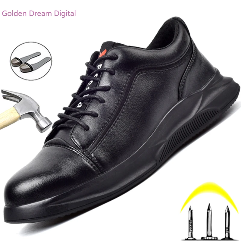 Leather Safety Shoes Men Steel Toe Shoes Anti-Smash Anti-Puncture Work Shoes Waterproof Men Shoes Anti-Scalding Industrial Shoes 
Leather Safety Shoes Men Steel Toe Shoes Anti-Smash Anti-Puncture Work Shoes Waterproof Men Shoes Anti-Scalding Industrial Shoes