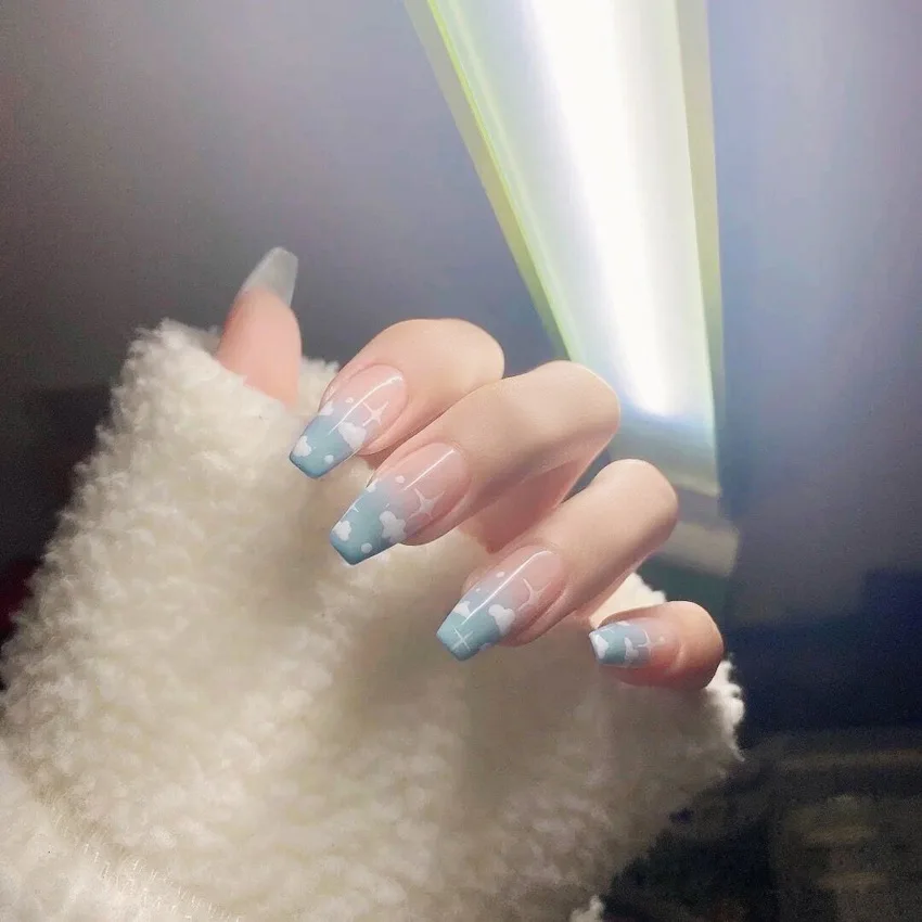 24pcs Art Clouds Cow Pattern Nails Stickers Ins Square Translucency Gradient False Nails Avocado Green Full Cover Wearable
24pcs Art Clouds Cow Pattern Nails Stickers Ins Square Translucency Gradient False Nails Avocado Green Full Cover Wearable