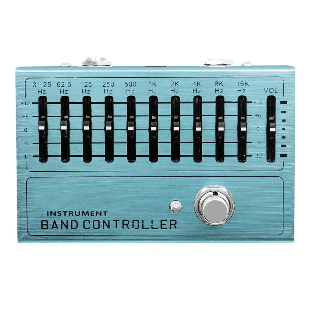 Controller Equalizer 10 Band EQ Pedal Independent Output Volume Adjustment Single-block Effect Pedal
Controller Equalizer 10 Band EQ Pedal Independent Output Volume Adjustment Single-block Effect Pedal