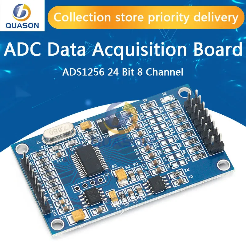 High Precision ADS1256 24 Bit 8 Channel ADC Data Acquisition Board Module AD Collecting Data Acquisition Card
High Precision ADS1256 24 Bit 8 Channel ADC Data Acquisition Board Module AD Collecting Data Acquisition Card