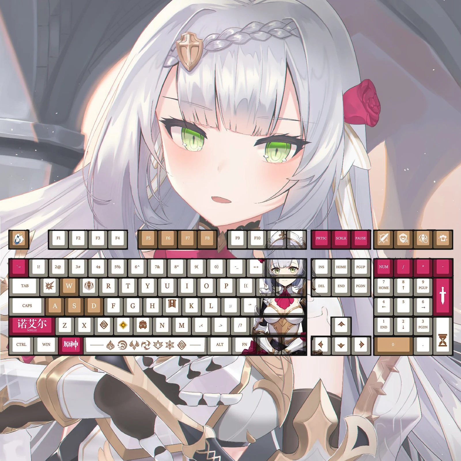 Genshin Impact Noelle клавиатура Keycap мультфильм аниме японская игра 108 шт. OEM высота
Genshin Impact Noelle клавиатура Keycap мультфильм аниме японская игра 108 шт. OEM высота