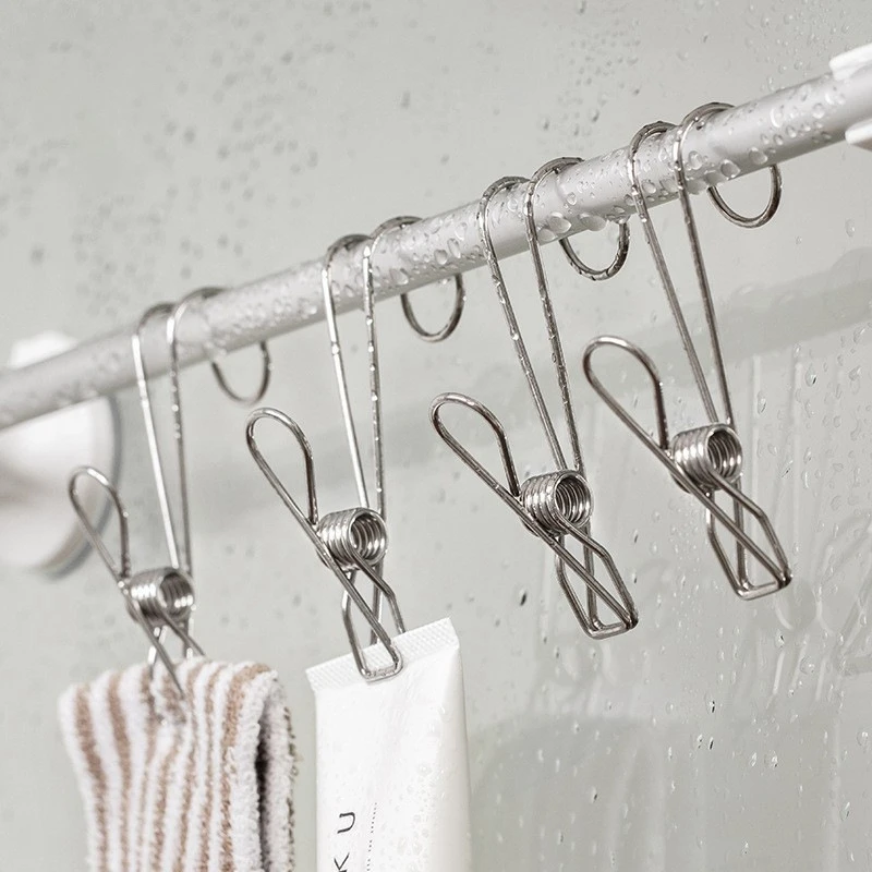 5pcs Hook Clips Household Stainless Steel Clips Simple Sundries Hook Clip Home Towel Holder Socks Clothespin Hanging Clips
5pcs Hook Clips Household Stainless Steel Clips Simple Sundries Hook Clip Home Towel Holder Socks Clothespin Hanging Clips