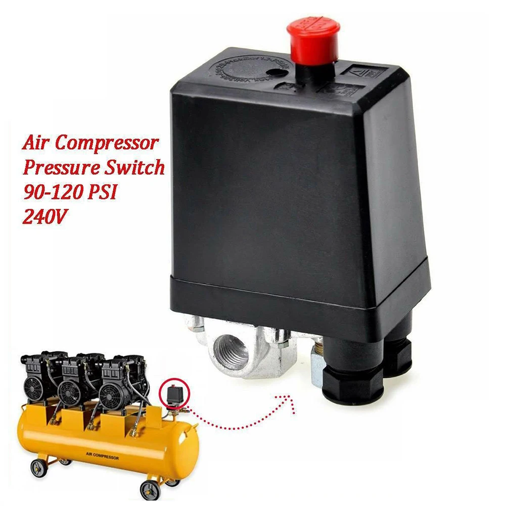 Air Compressor Pressure Switch 90~120psi 220-240V 4 Port 1/4” BSP 82 X 52 X 127mm 4 Port Manifold Electric Air Compressors
Air Compressor Pressure Switch 90~120psi 220-240V 4 Port 1/4” BSP 82 X 52 X 127mm 4 Port Manifold Electric Air Compressors