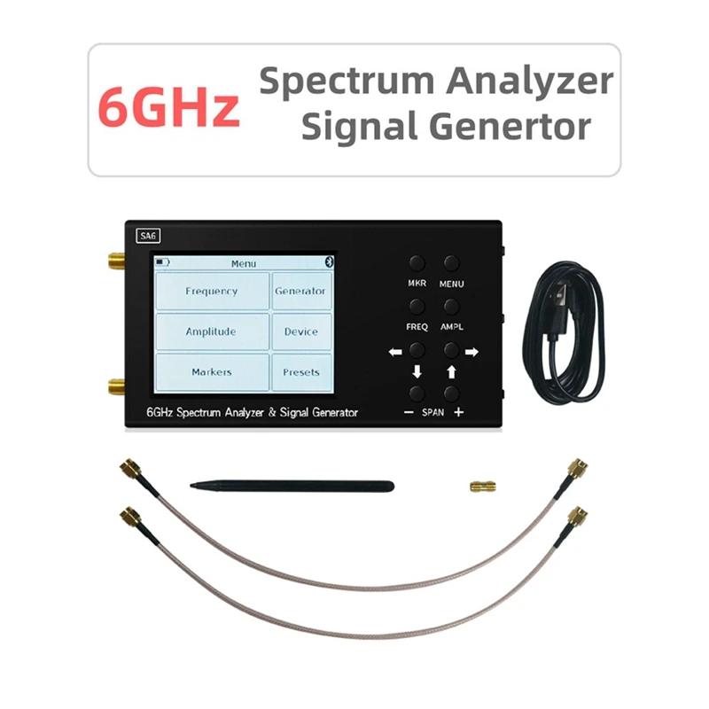 Wi-Fi Spectrum Analyzer SA6 35-6200Mhz 3.2Inch LCD Display 6Ghz Digital RF Spectrum Analyzer With Signal Generator
Wi-Fi Spectrum Analyzer SA6 35-6200Mhz 3.2Inch LCD Display 6Ghz Digital RF Spectrum Analyzer With Signal Generator