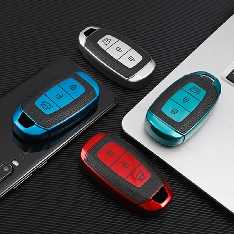 TPU Leather Car Remote Key Case Cover Shell For Hyundai i30 ix25 Elantra Solaris Azera Grandeur Ig TM Accent Santa Fe Palisade
TPU Leather Car Remote Key Case Cover Shell For Hyundai i30 ix25 Elantra Solaris Azera Grandeur Ig TM Accent Santa Fe Palisade