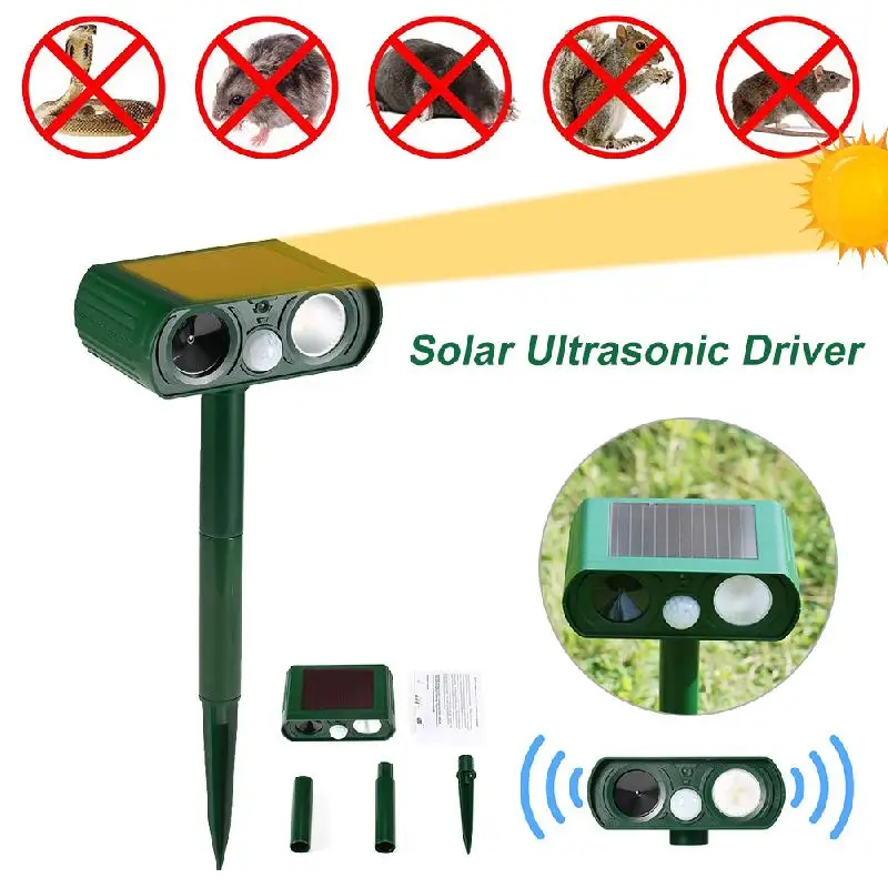 Solar Powered Ultrasonic Animal Repellents Outdoor Driving Dog Cat Deterrent Scarer Repellent For Waterproof Garden Supplies
Solar Powered Ultrasonic Animal Repellents Outdoor Driving Dog Cat Deterrent Scarer Repellent For Waterproof Garden Supplies
