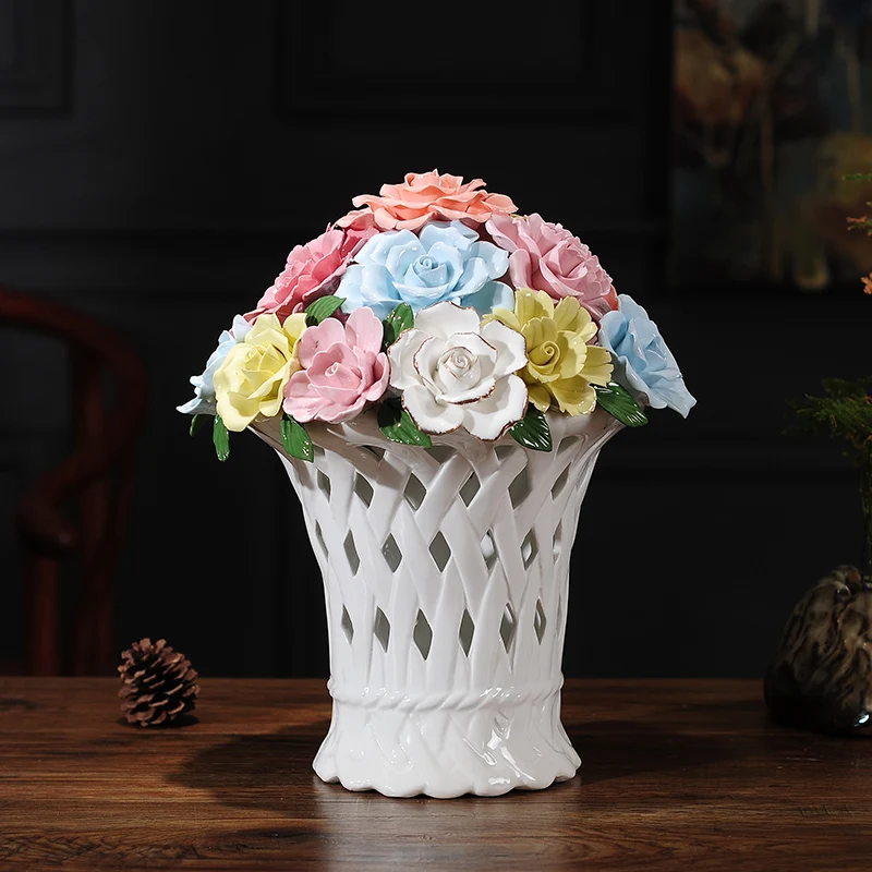 White Ceramic Desk Flowers Basket Vase Pot Home Decor Room Decoration Porcelain Study Living Room Dining Table Interior Bag Vase
White Ceramic Desk Flowers Basket Vase Pot Home Decor Room Decoration Porcelain Study Living Room Dining Table Interior Bag Vase