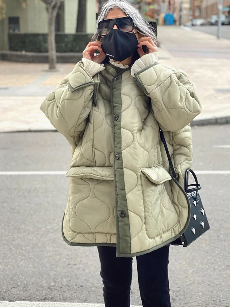BBWM 2022 Women Autumn Fashion Cotton Clothes Vintage Long Sleeve O-Neck Single Breasted Female Coat with Flap Pockets
BBWM 2022 Women Autumn Fashion Cotton Clothes Vintage Long Sleeve O-Neck Single Breasted Female Coat with Flap Pockets