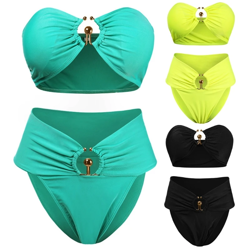Women Sexy 2pcs Set U-Wire Push Up Swimsuit Strapless Solid Bathing Suit
Women Sexy 2pcs Set U-Wire Push Up Swimsuit Strapless Solid Bathing Suit