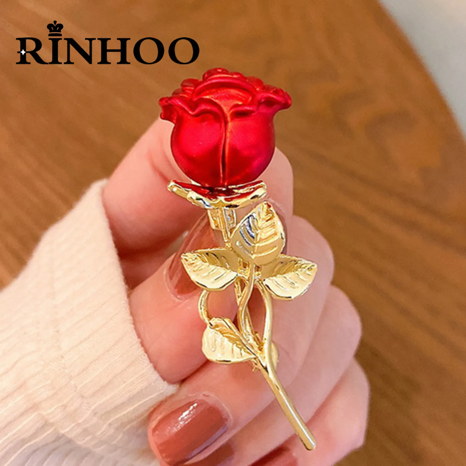 Rinhoo Red Enamel Rose Flower Brooch For Women Trend Elegant Rhinestone Rose Floral Leaf Bouquet Lapel Pin Wedding Badge Jewelry
Rinhoo Red Enamel Rose Flower Brooch For Women Trend Elegant Rhinestone Rose Floral Leaf Bouquet Lapel Pin Wedding Badge Jewelry