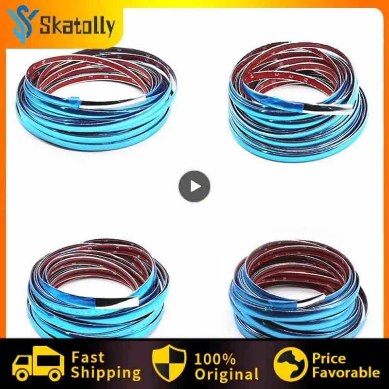 

5m Car Styling And Decoration Flexible Strip Door No Drilling Required Protective Cover Car Rim Modeling Interior Clearance Trim