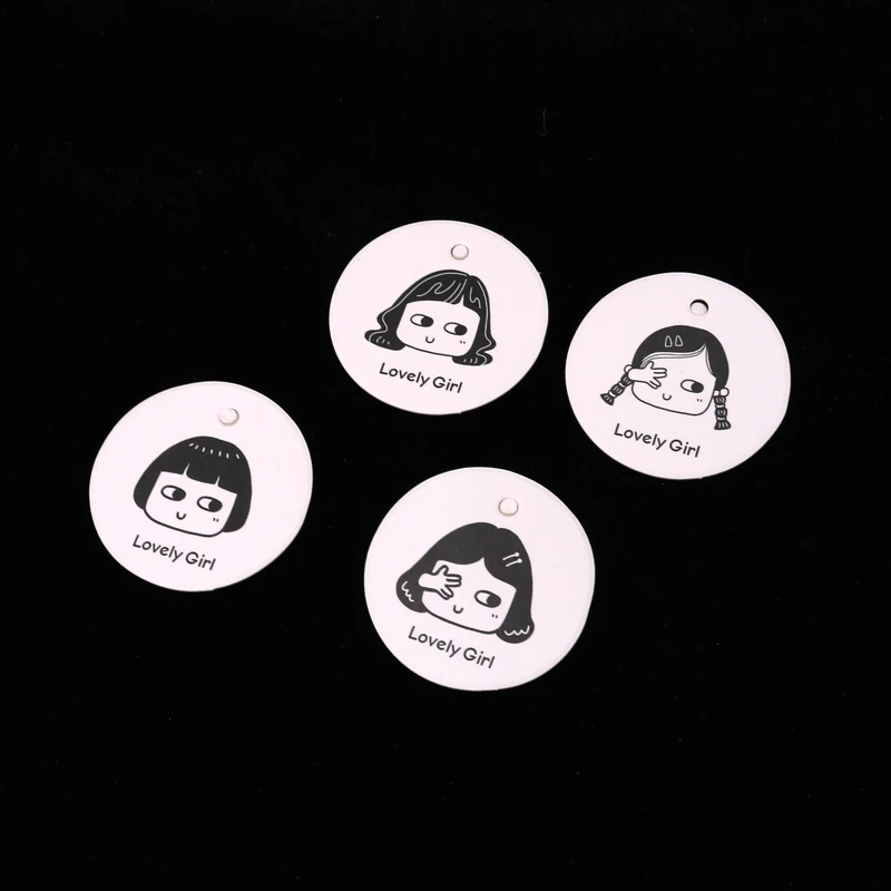 3.5cm Cute Thickened Girls Round Paper Hang Tags 20pcs/Lot Fashion Concise Girl Smile Labels Delicate Girl Lablel Display Card
3.5cm Cute Thickened Girls Round Paper Hang Tags 20pcs/Lot Fashion Concise Girl Smile Labels Delicate Girl Lablel Display Card