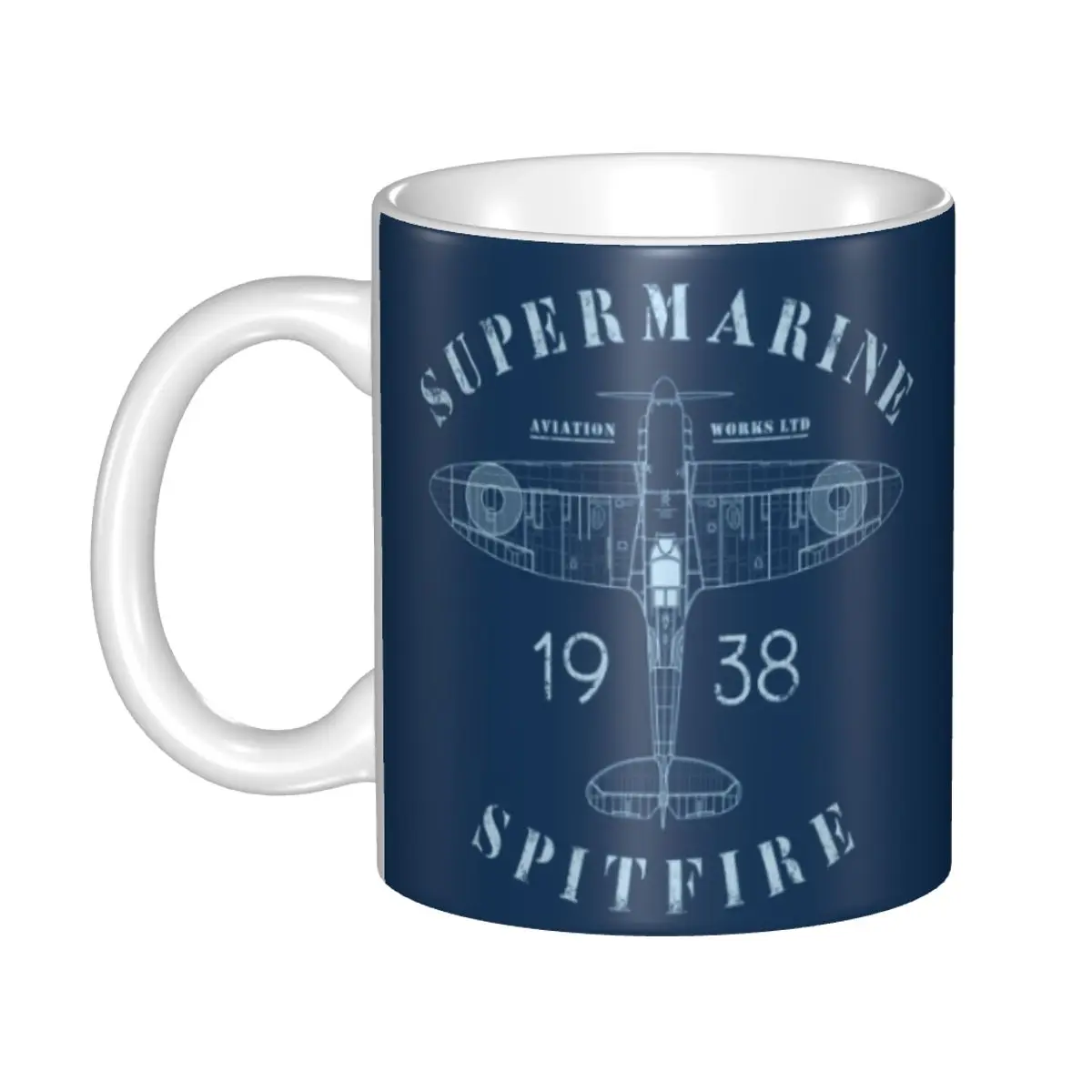 Custom Spitfire Blueprint Coffee Mugs DIY Fighter Pilot Aircraft Airplane Plane Ceramic Milk Tea Cups
Custom Spitfire Blueprint Coffee Mugs DIY Fighter Pilot Aircraft Airplane Plane Ceramic Milk Tea Cups