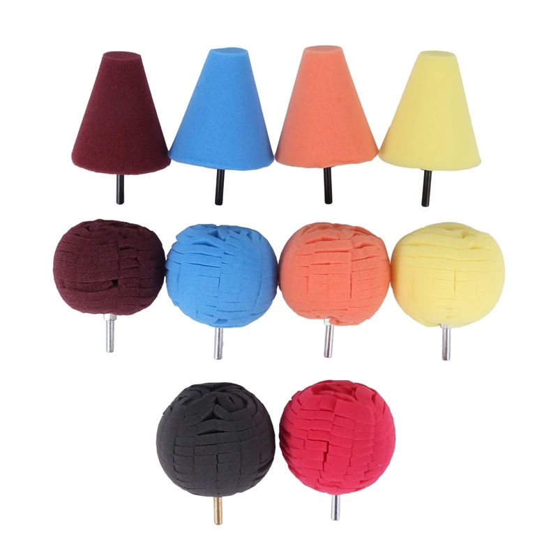 10Pcs Cone Sponge Pads Set With Ball Hub Polishing Wheel Buffing Car Beauty Waxing Car Polishing Buffer Waxing Tool Kit
10Pcs Cone Sponge Pads Set With Ball Hub Polishing Wheel Buffing Car Beauty Waxing Car Polishing Buffer Waxing Tool Kit