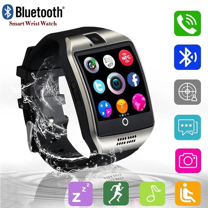 

2023 Q18 Sport Men Smart Watch With Sim Card Connect Whatsapp Facebook Twitter Sync Waterproof Smartwatch Pedometer Russian Band