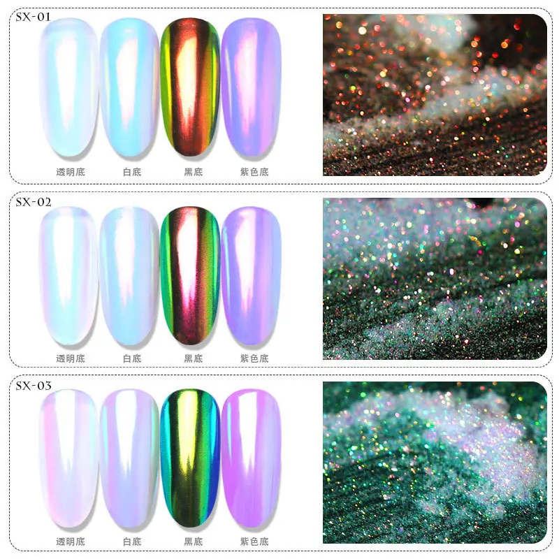 Nail Art Jewelry Glitter Powder 3pcs/set Symphony Shell Powder Mermaid Pearl Mirror Magic Mirror Powder Rainbow Neon Powder
Nail Art Jewelry Glitter Powder 3pcs/set Symphony Shell Powder Mermaid Pearl Mirror Magic Mirror Powder Rainbow Neon Powder