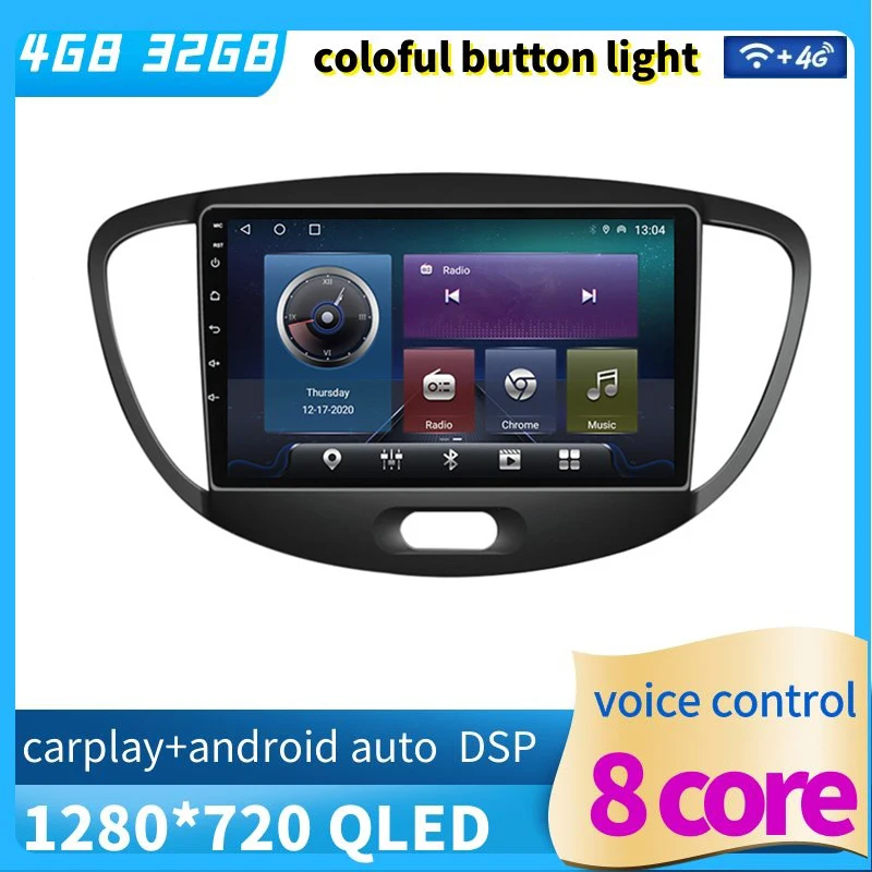 9" octa-core 1280*720 QLED Screen Android 12 Car GPS Video Player Navigation For Hyundai I10 2007-2013
9" octa-core 1280*720 QLED Screen Android 12 Car GPS Video Player Navigation For Hyundai I10 2007-2013