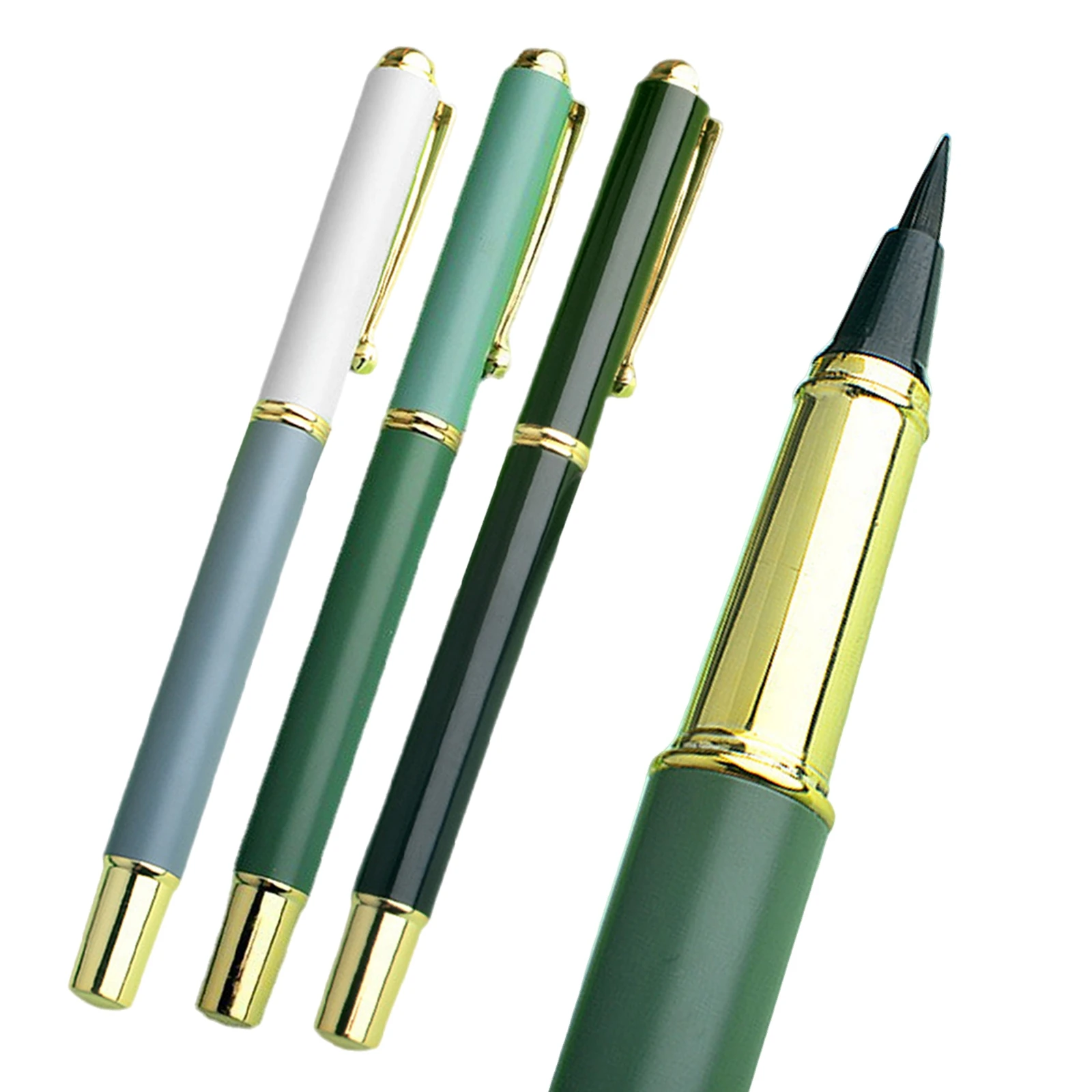 Fountain Pen Type Brushes for Calligraphy Morandi Metal Soft Weasel Hair Small Regular Script Brush for Student Painting Writing
Fountain Pen Type Brushes for Calligraphy Morandi Metal Soft Weasel Hair Small Regular Script Brush for Student Painting Writing