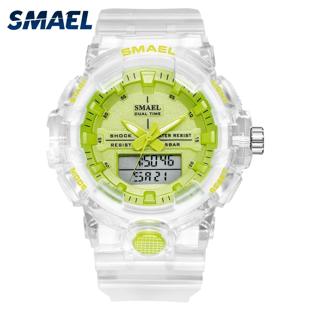 Woman Watch Quartz SMAEL Sports Watches Kids 50M Waterproof Wristwatches Jelly Starp Clock 8025 Children Clocks Lady Watch Women
Woman Watch Quartz SMAEL Sports Watches Kids 50M Waterproof Wristwatches Jelly Starp Clock 8025 Children Clocks Lady Watch Women