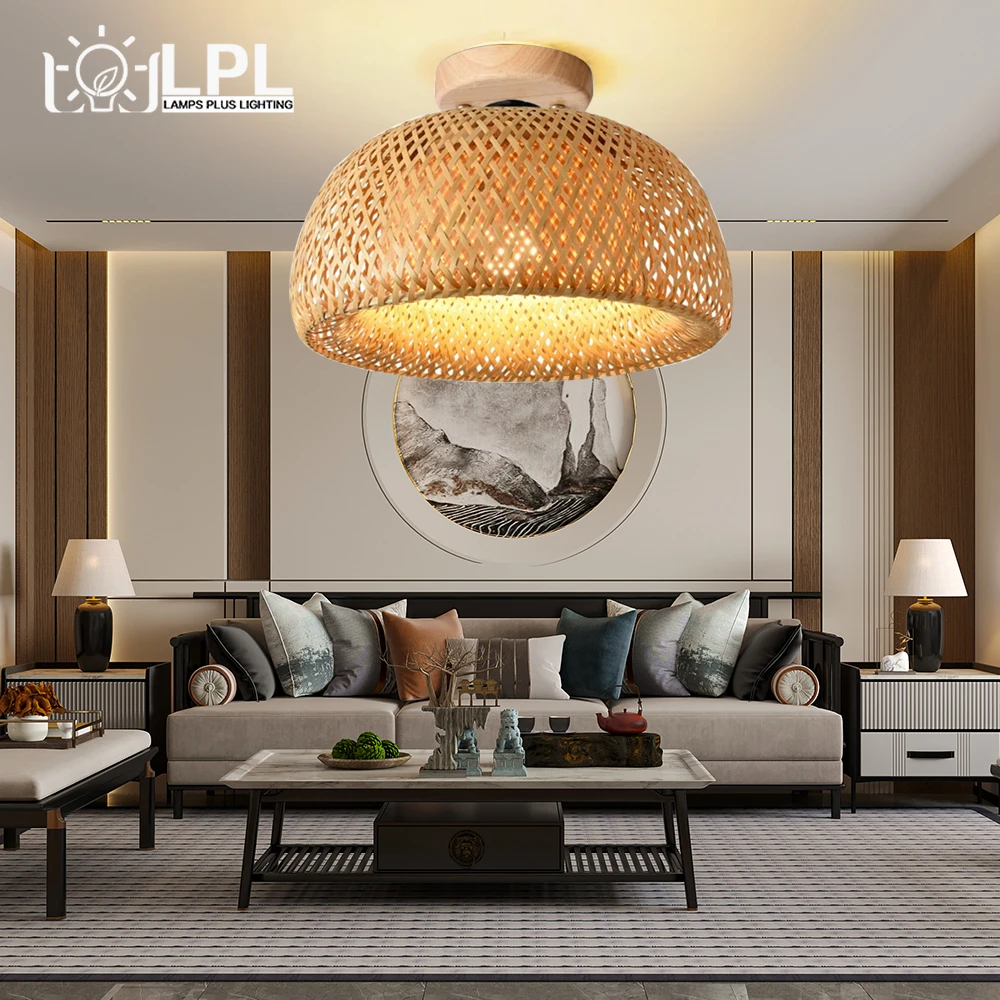 Потолочные светильники E27 из натурального бамбука, минималистский домашний креативный светильник для комнаты, коридора, декоративные светильники в клетку
Потолочные светильники E27 из натурального бамбука, минималистский домашний креативный светильник для комнаты, коридора, декоративные светильники в клетку