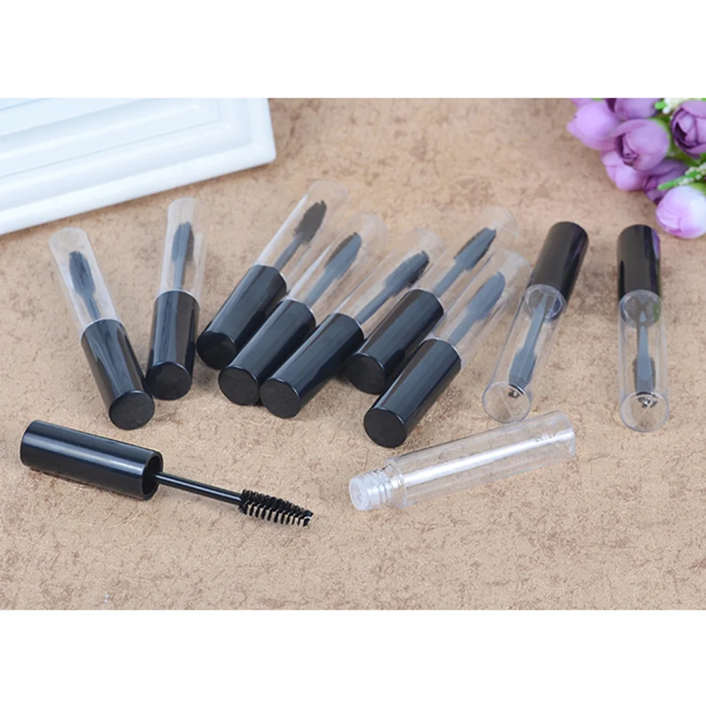 

Empty Tube Mascara Eyelash Bottle Eyelashes Containers Wand Bottles Brushnail Container Vial Transparent Cream Clear Cap Black