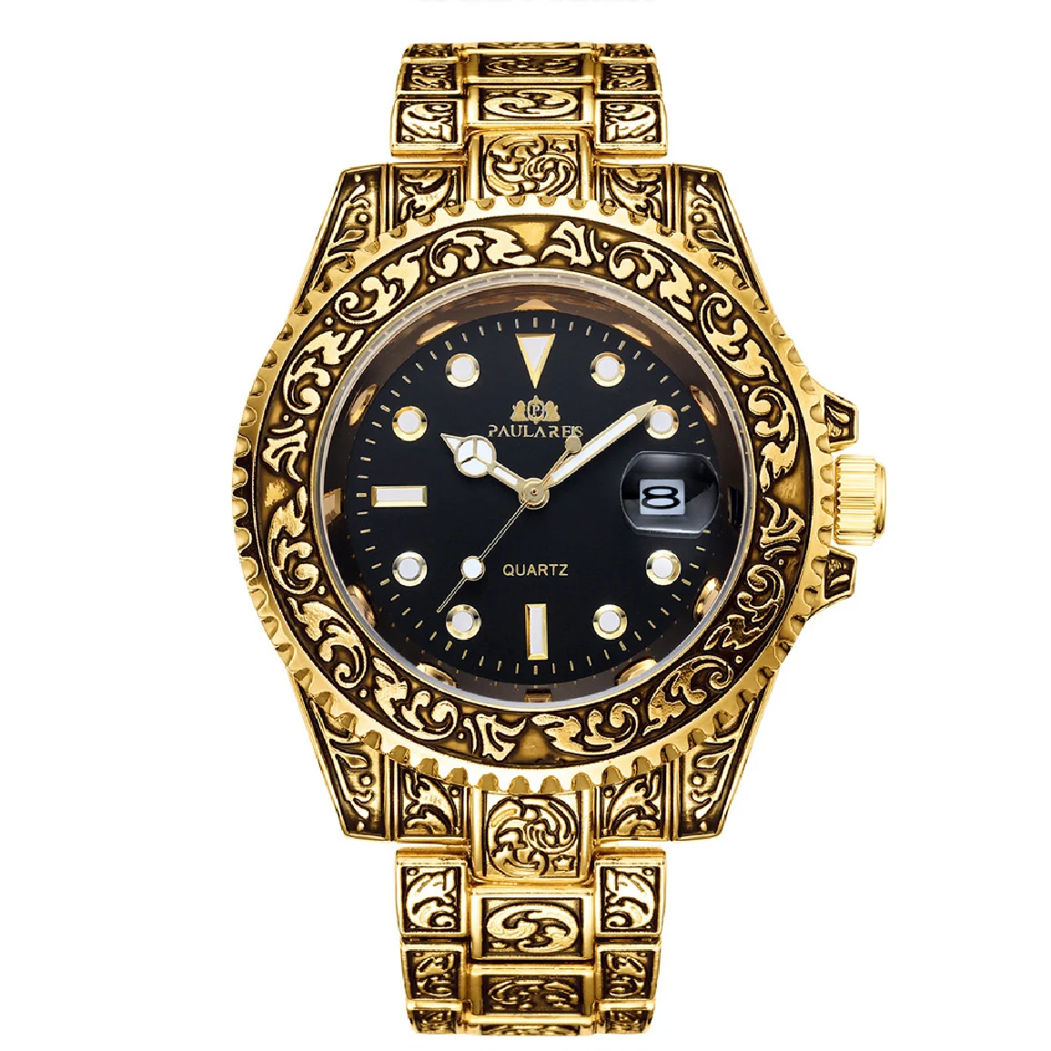 Luxury Carved Antique Vintage Luminous Rose Gold Yellow Gold Silver Red Green Blue Gradient Fashion Classic Quartz Men Watch
Luxury Carved Antique Vintage Luminous Rose Gold Yellow Gold Silver Red Green Blue Gradient Fashion Classic Quartz Men Watch