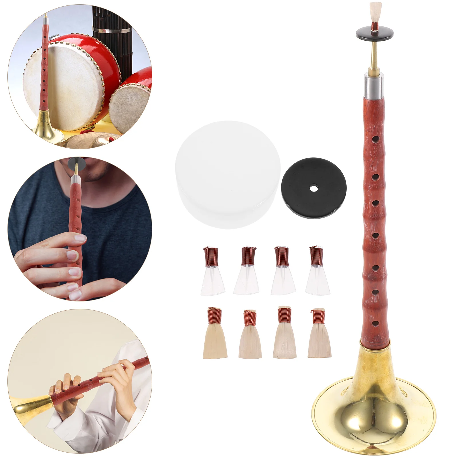 

D Adjustment Suona Horn Premium Music Instrument Chinese Professional Folk-custom Rosewood National Ethnic Wind