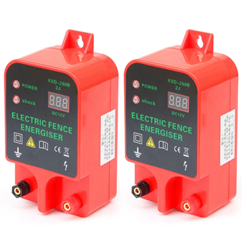 2X 10KM Electric Fence Energizer Livestock High Voltage Pulse Controller High-Decibel Waterproof LCD Display EU Plug
2X 10KM Electric Fence Energizer Livestock High Voltage Pulse Controller High-Decibel Waterproof LCD Display EU Plug