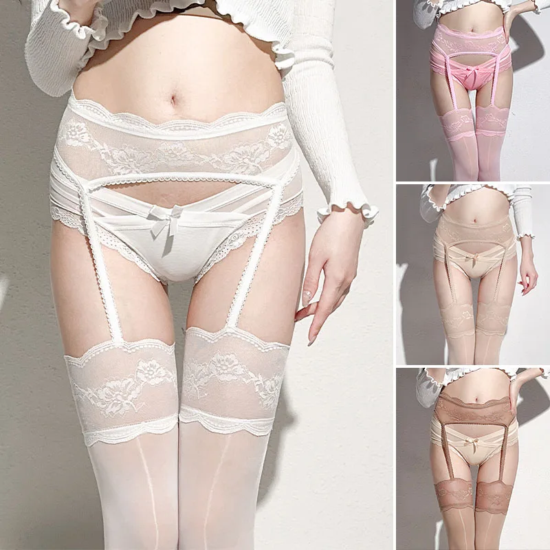 Women's Open Crotch Lace Glossy Stockings Long Socks Thigh Highs Garter Belt See Through Sexy Pantyhose
Women's Open Crotch Lace Glossy Stockings Long Socks Thigh Highs Garter Belt See Through Sexy Pantyhose