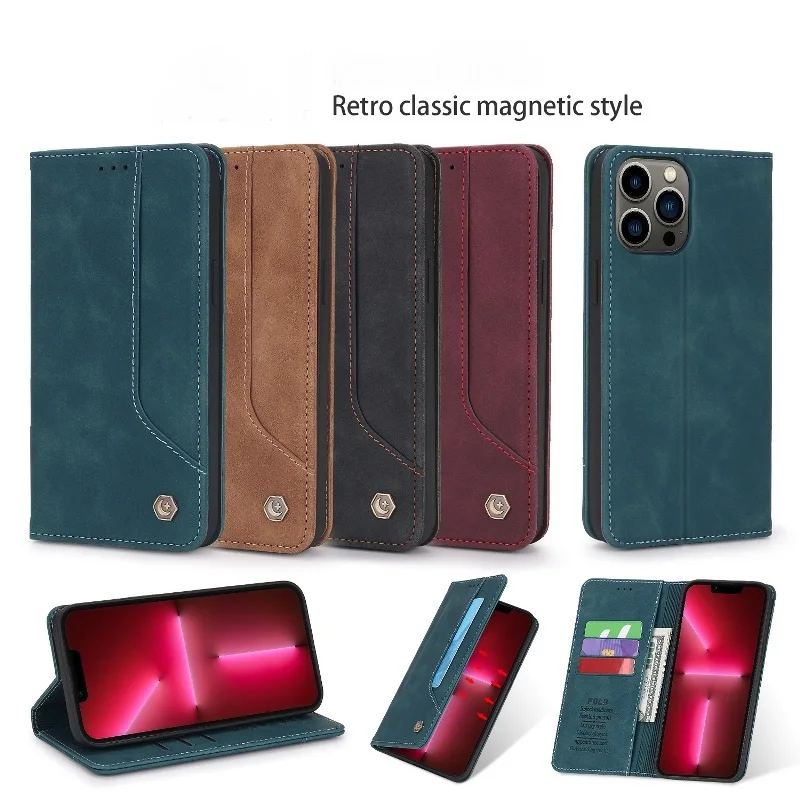 Retro Slim Leather Flip Wallet Case Card Phone Cover For iPhone 14 13 12 Mini 11 Pro XR X Xs Max 7 8 Plus SE Magnetic Phone Case
Retro Slim Leather Flip Wallet Case Card Phone Cover For iPhone 14 13 12 Mini 11 Pro XR X Xs Max 7 8 Plus SE Magnetic Phone Case