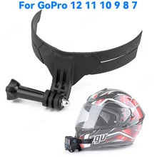 Full Face Helmet Chin Bracket For GoPro Hero 12 11 10 9 8 7 5Yi 4K For Insta360 X3 Foldable Camera Strap Front Mount Accessories