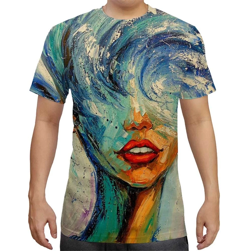 Summer 3D Men's T Shirt Abstract Art Painting Printed Short Sleeve O Neck Tops Fashion Cool Streetwear Women Kids Casual Tees
Summer 3D Men's T Shirt Abstract Art Painting Printed Short Sleeve O Neck Tops Fashion Cool Streetwear Women Kids Casual Tees