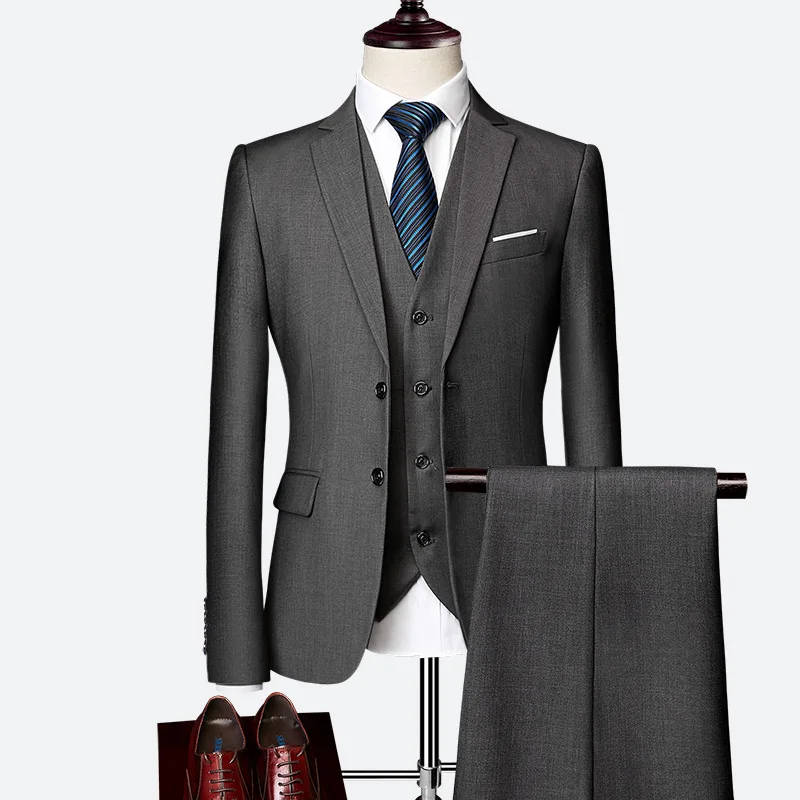 Business Style Men's 3-Piece 2 Buttons Slim Fit Solid Color Jacket 2022 New Wedding Formal Suit Men Clothing
Business Style Men's 3-Piece 2 Buttons Slim Fit Solid Color Jacket 2022 New Wedding Formal Suit Men Clothing
