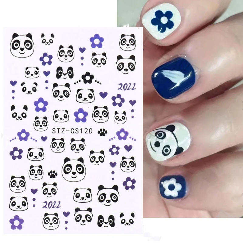 Cartoon Panda Nail Art Stickers Decals 3D Self-Adhesive Pandas Nail Art Decals w/ Bamboo Flower Manicure Tips Nail Decor 
Cartoon Panda Nail Art Stickers Decals 3D Self-Adhesive Pandas Nail Art Decals w/ Bamboo Flower Manicure Tips Nail Decor