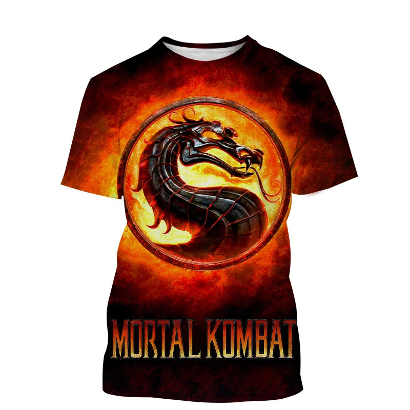 Модные новые футболки с 3D принтом Mortal Kombat 11 для мужчин и женщин футболка
