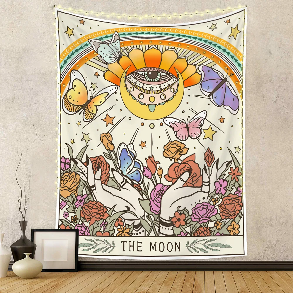 European and American background cloth Bohemian home decor tarot tapestry witchcraft room decor aesthetic abstract wall hanging
European and American background cloth Bohemian home decor tarot tapestry witchcraft room decor aesthetic abstract wall hanging