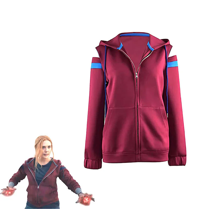 Wanda Vision-Scarlet Witch Cosplay толстовки Wanda красная куртка на молнии пальто для женщин девочки Хэллоуин Карнавальный Костюм
Wanda Vision-Scarlet Witch Cosplay толстовки Wanda красная куртка на молнии пальто для женщин девочки Хэллоуин Карнавальный Костюм