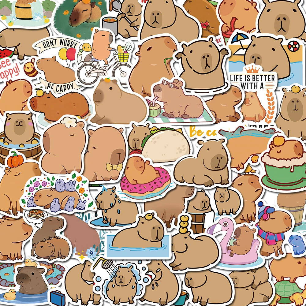 10/50PCS Capybara Cartoon Stickers Fat Cute Vintage For DIY Kids Notebook Luggage Motorcycle Laptop Refrigerator Decals Graffiti
10/50PCS Capybara Cartoon Stickers Fat Cute Vintage For DIY Kids Notebook Luggage Motorcycle Laptop Refrigerator Decals Graffiti