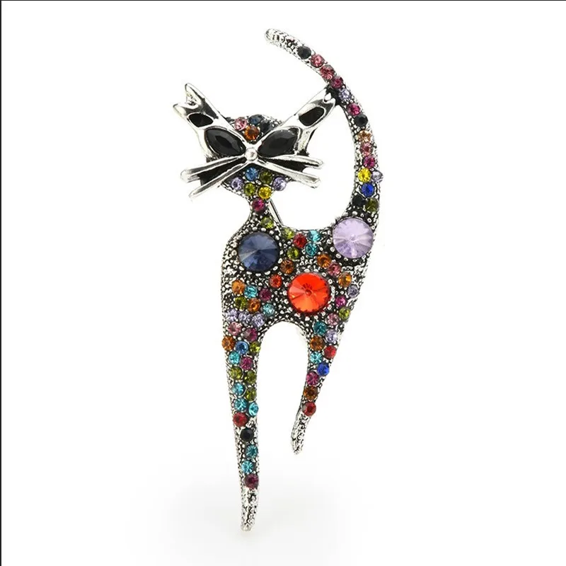 Vintage Rhinstone Cat Brooches For Women Metal Multi-color Cat Animl Casual Party Brooch Pins Gifts
Vintage Rhinstone Cat Brooches For Women Metal Multi-color Cat Animl Casual Party Brooch Pins Gifts